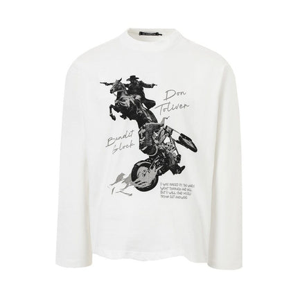 TALKLESSFASHION M / white TALKLESSFASHION : Retro Knight Loose Tee