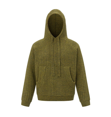 THETLSTUDIO M / Yellow-green 27234 American Style 2024 Fall/Winter Vintage Men's Sweater Solid Color Design Premium Men's and Women's Hooded Sweaters Knitwear
