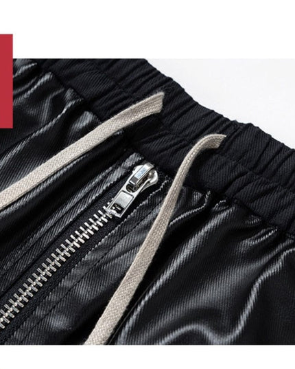 TALKLESSFASHION MatteCoat Casual leather Pants—-5388