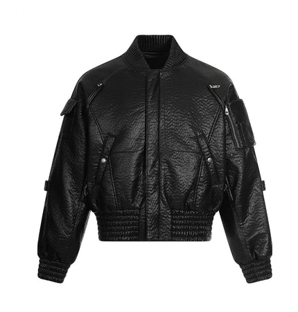 THETLSTUDIO Mecha Pilot Padded Leather Jacket