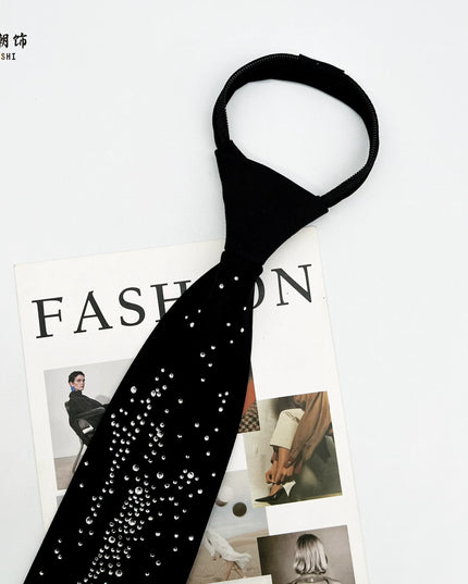 TALKLESSFASHION Meteor Hot Diamond Tie (In stock) Le Chao full hot diamonds tie