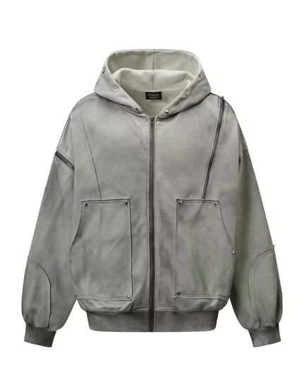 TALKLESSFASHION Mid-Night Groover Industrial Hoodie