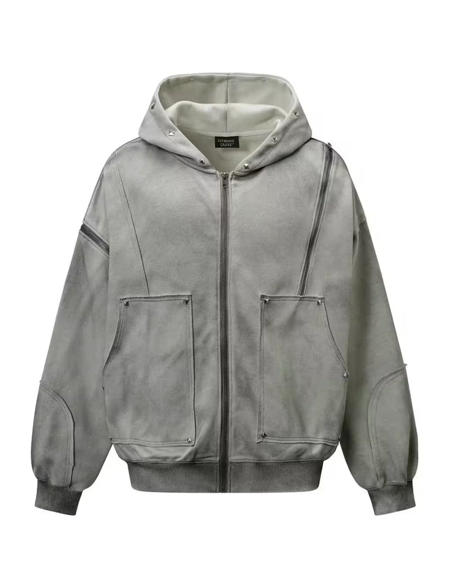 TALKLESSFASHION Mid-Night Groover Industrial Hoodie