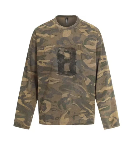 THETLSTUDIO Military Camo Oversized Heavy Sweatshirt