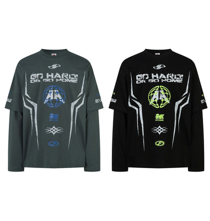 THETLSTUDIO Motorcycle Fake Two-Piece Tee