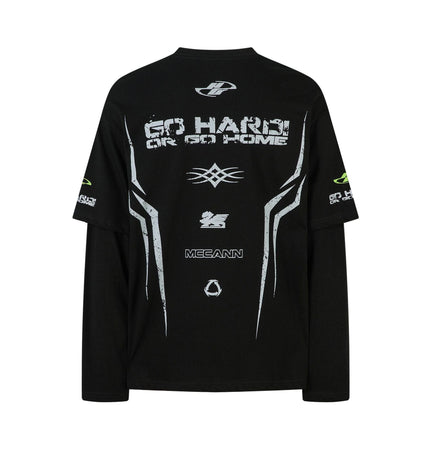 THETLSTUDIO Motorcycle Fake Two-Piece Tee