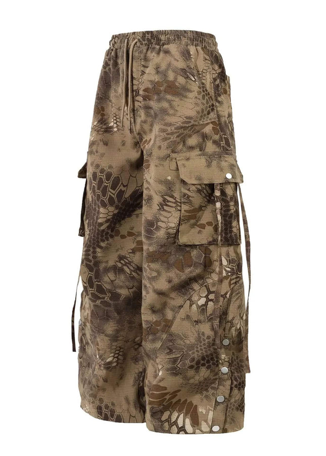 TALKLESSFASHION Multil -  Camouflage Snake Skin Pattern pant------8047