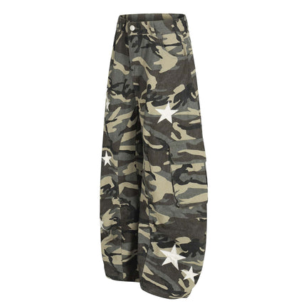 TALKLESSFASHION New American Street Chao High Street Personality Design Camouflage Casual Pants