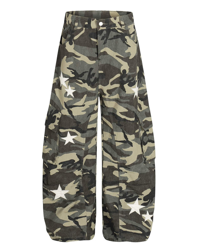 TALKLESSFASHION New American Street Chao High Street Personality Design Camouflage Casual Pants