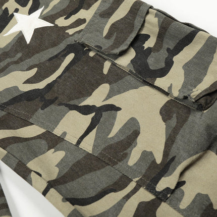 TALKLESSFASHION New American Street Chao High Street Personality Design Camouflage Casual Pants