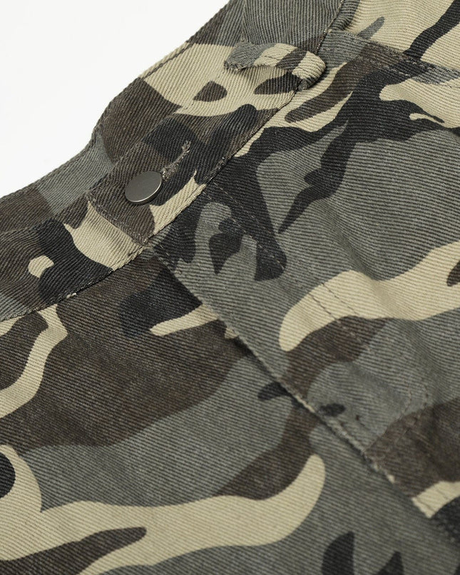 TALKLESSFASHION New American Street Chao High Street Personality Design Camouflage Casual Pants