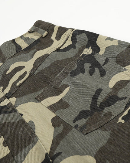 TALKLESSFASHION New American Street Chao High Street Personality Design Camouflage Casual Pants