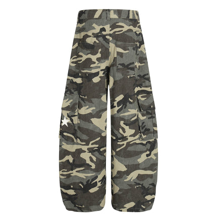 TALKLESSFASHION New American Street Chao High Street Personality Design Camouflage Casual Pants