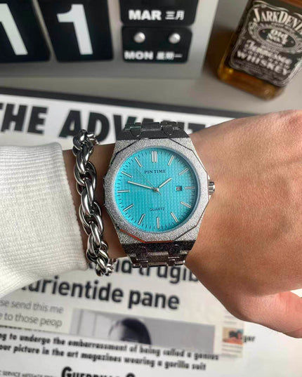TALKLESSFASHION New frosted silver watch