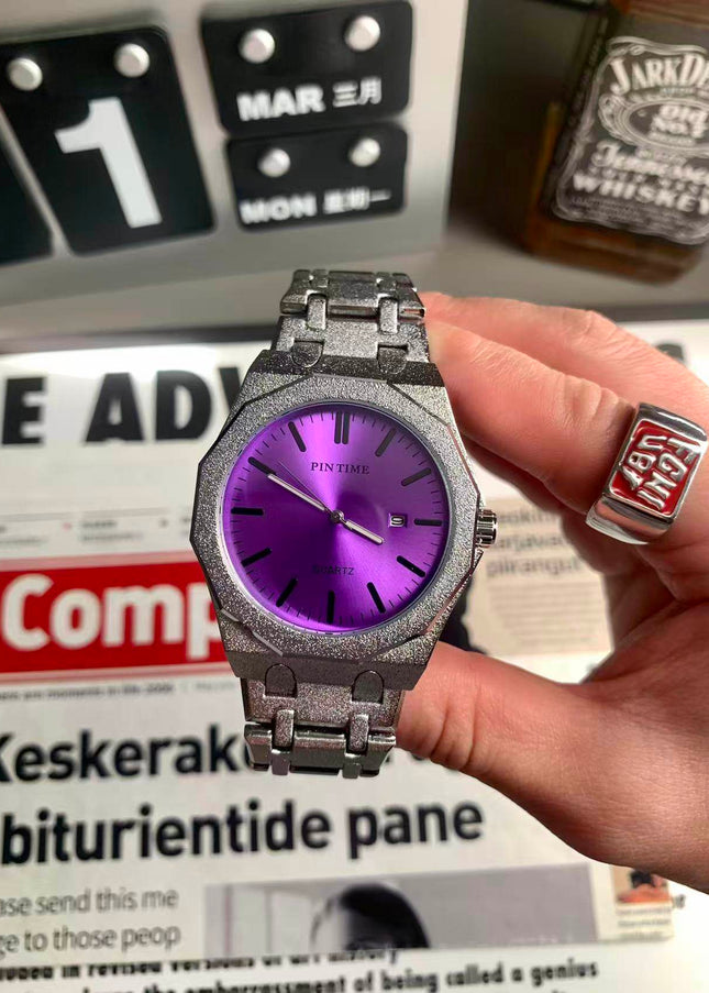 TALKLESSFASHION New frosted silver watch