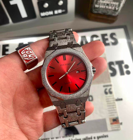 TALKLESSFASHION New frosted silver watch