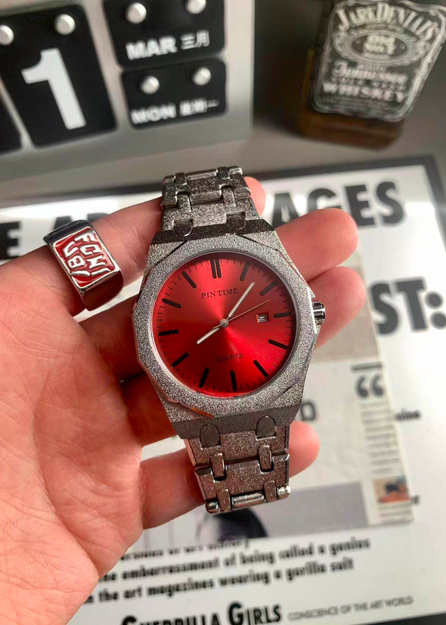 TALKLESSFASHION New frosted silver watch