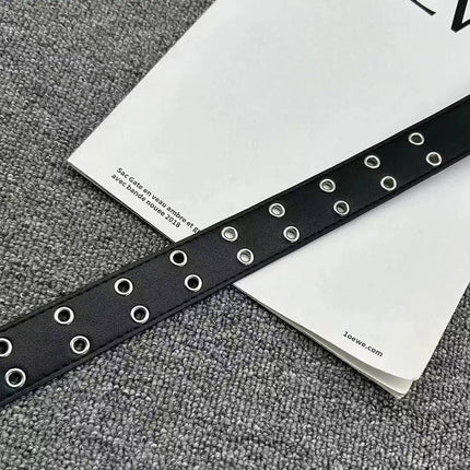 TALKLESSFASHION New Stylish Y2K Hollow PU Leather Fashion Punk Belt For Men