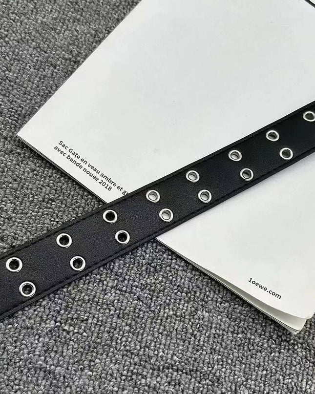 TALKLESSFASHION New Stylish Y2K Hollow PU Leather Fashion Punk Belt For Men