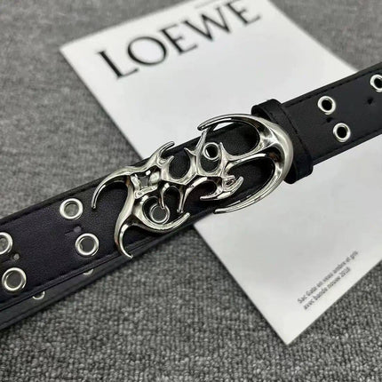 TALKLESSFASHION New Stylish Y2K Hollow PU Leather Fashion Punk Belt For Men