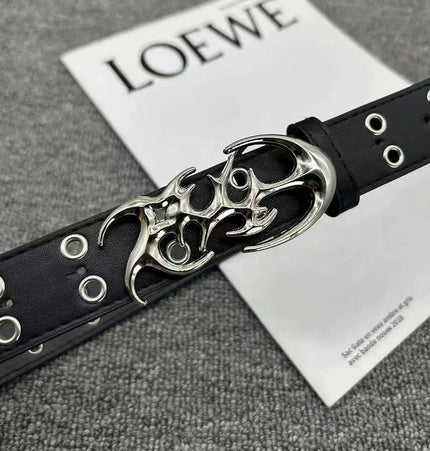 TALKLESSFASHION New Stylish Y2K Hollow PU Leather Fashion Punk Belt For Men