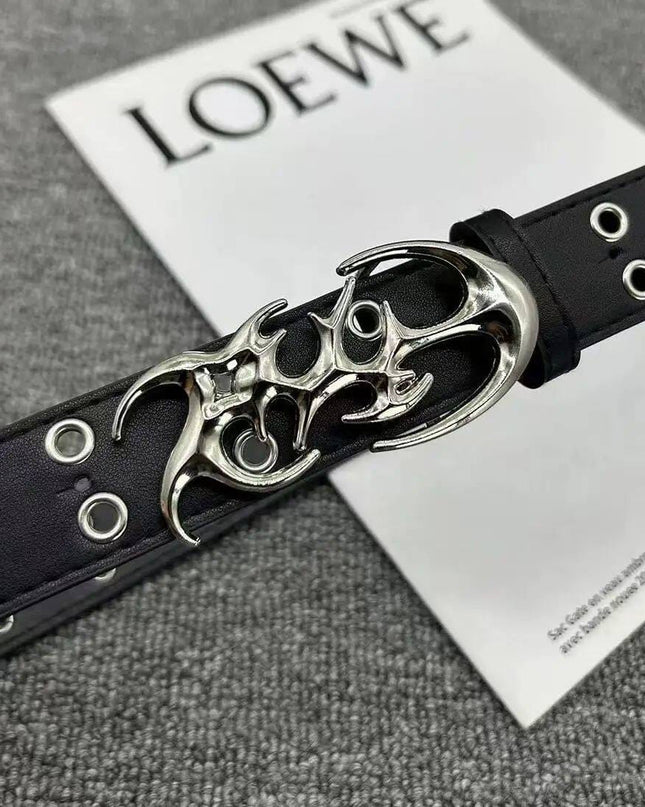 TALKLESSFASHION New Stylish Y2K Hollow PU Leather Fashion Punk Belt For Men