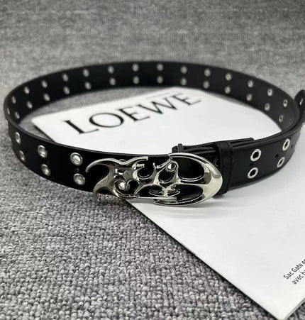 TALKLESSFASHION New Stylish Y2K Hollow PU Leather Fashion Punk Belt For Men