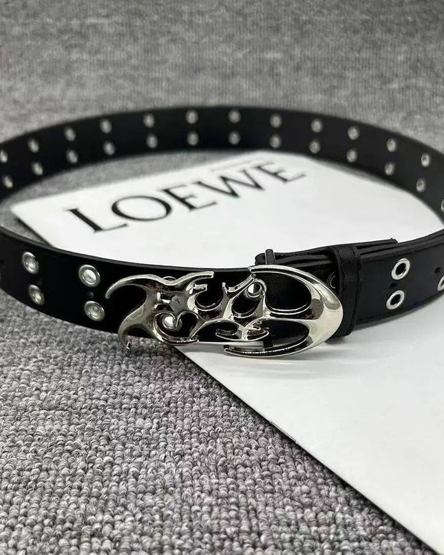 TALKLESSFASHION New Stylish Y2K Hollow PU Leather Fashion Punk Belt For Men