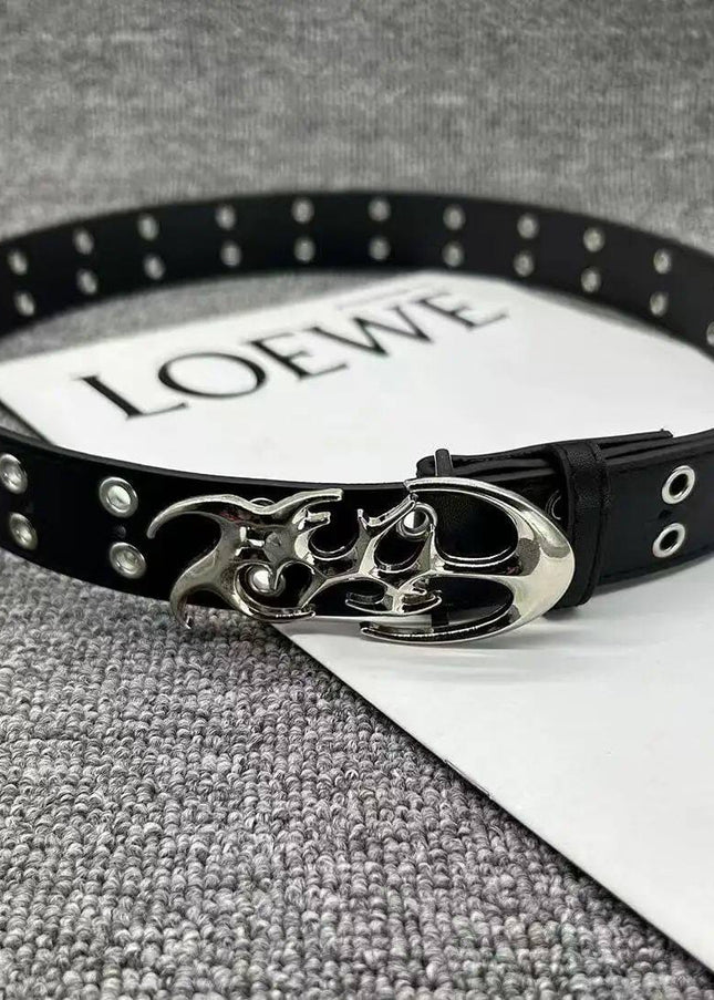 TALKLESSFASHION New Stylish Y2K Hollow PU Leather Fashion Punk Belt For Men