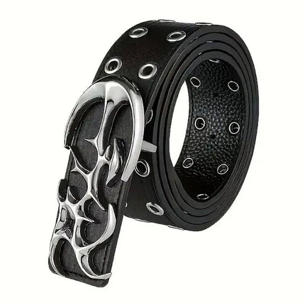 TALKLESSFASHION New Stylish Y2K Hollow PU Leather Fashion Punk Belt For Men