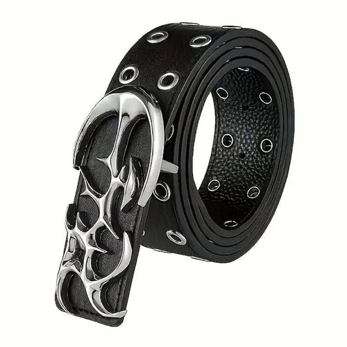 THETLSTUDIO New Stylish Y2K Hollow PU Leather Fashion Punk Belt For Men