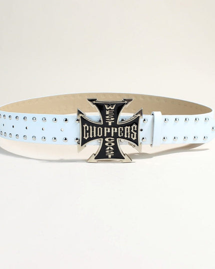 TALKLESSFASHION New Trend Belt Fashion Personality Willow Stud Youth Belt Punk Cross Snap Casual Pants Belt In Stock Wholesale