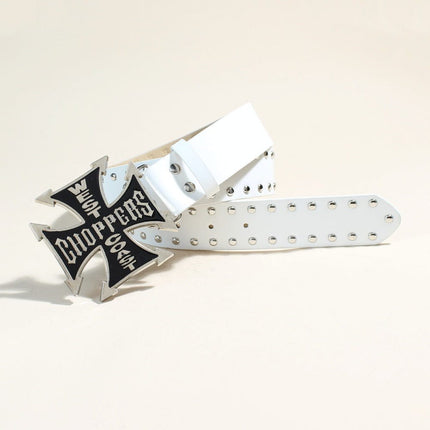TALKLESSFASHION New Trend Belt Fashion Personality Willow Stud Youth Belt Punk Cross Snap Casual Pants Belt In Stock Wholesale