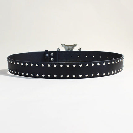 TALKLESSFASHION New Trend Belt Fashion Personality Willow Stud Youth Belt Punk Cross Snap Casual Pants Belt In Stock Wholesale