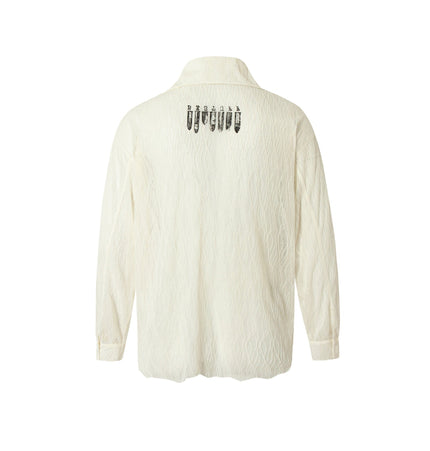 THETLSTUDIO Niche Deconstructed Pleated Graffiti Shirt