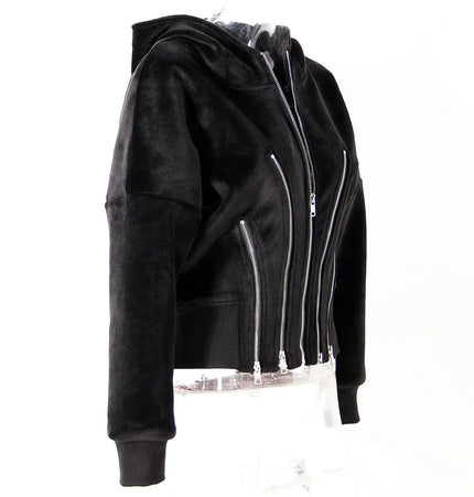 THETLSTUDIO Niche Gold Velvet Cropped Hood