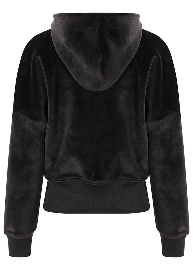 TALKLESSFASHION Niche Gold Velvet Cropped Hood