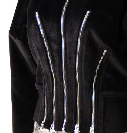 THETLSTUDIO Niche Gold Velvet Cropped Hood