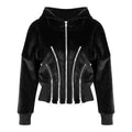 TALKLESSFASHION Niche Gold Velvet Cropped Hood