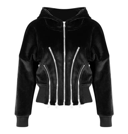 THETLSTUDIO Niche Gold Velvet Cropped Hood