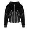 TALKLESSFASHION Niche Gold Velvet Cropped Hood