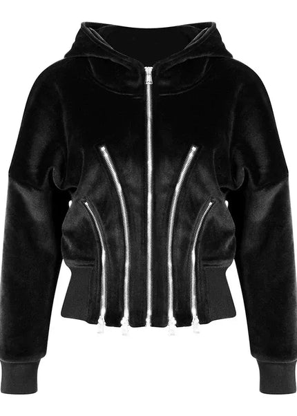 THETLSTUDIO Niche Gold Velvet Cropped Hood