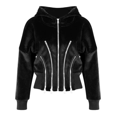 THETLSTUDIO Niche Gold Velvet Cropped Hood