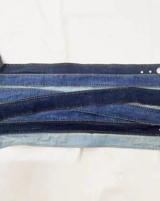 TALKLESSFASHION Niche Hot Girl High-Waist Denim Skirt