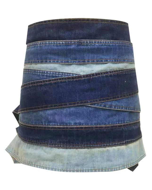 TALKLESSFASHION Niche Hot Girl High-Waist Denim Skirt
