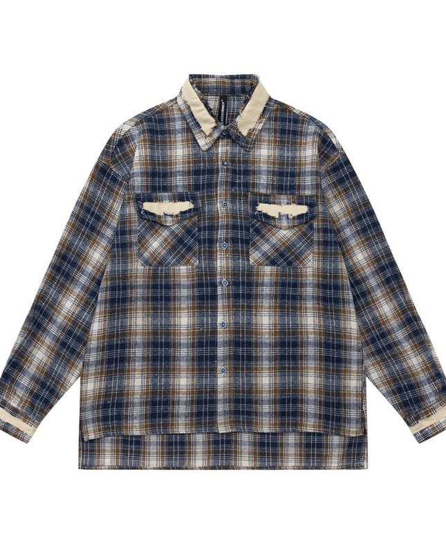 TALKLESSFASHION Niche Loose Lapel Shirt—2112