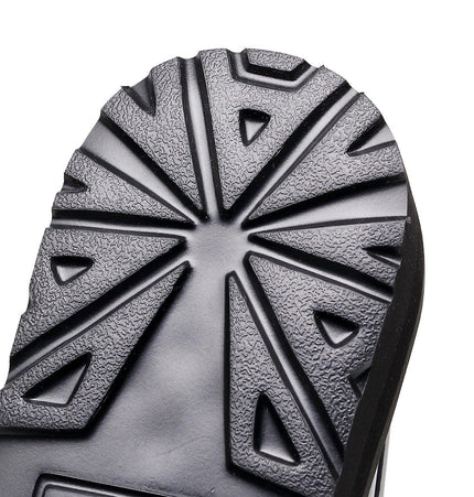 TALKLESSFASHION [No foot grinding] lightweight-platform tassel loafers, female genuine leather low-top heightened black small leather shoes four-season boots 5