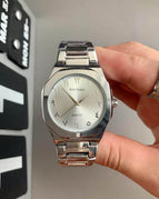 Noble silver and white characters