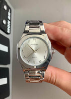 Noble silver and white characters