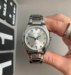 Noble silver blue characters